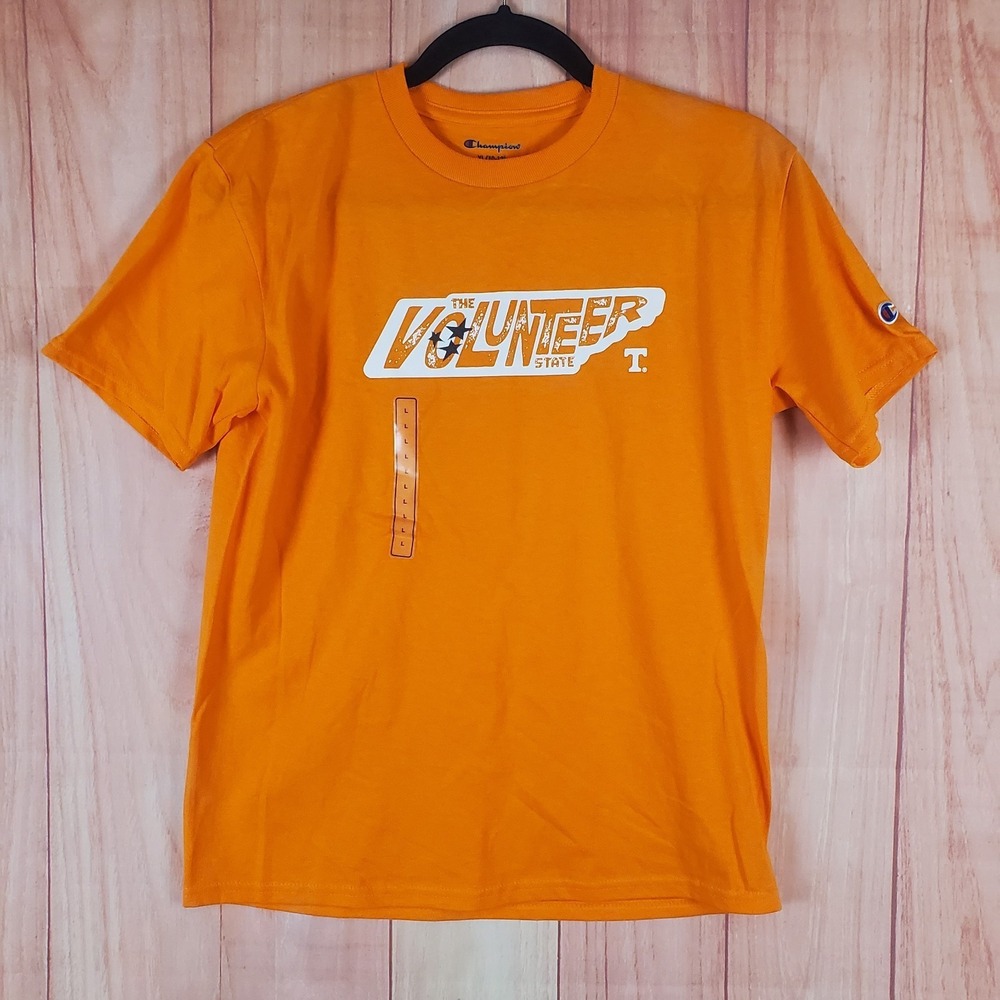 Champion Youth T-Shirt L 10-12 Orange Short Sleeve Pullover Tennessee Volunteers